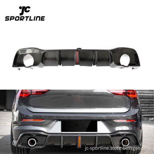 Golf8 R Carbon Fiber Rear Bumper Lip Spoiler - Volkswagen Golf MK8 GTI 2021-2022